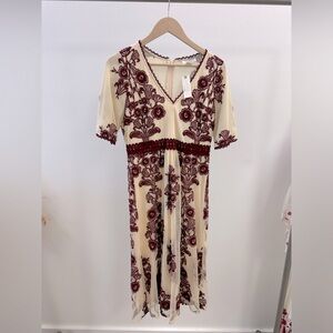 New from Anthropologie never been worn size small Embroidered Lace Midi Dress